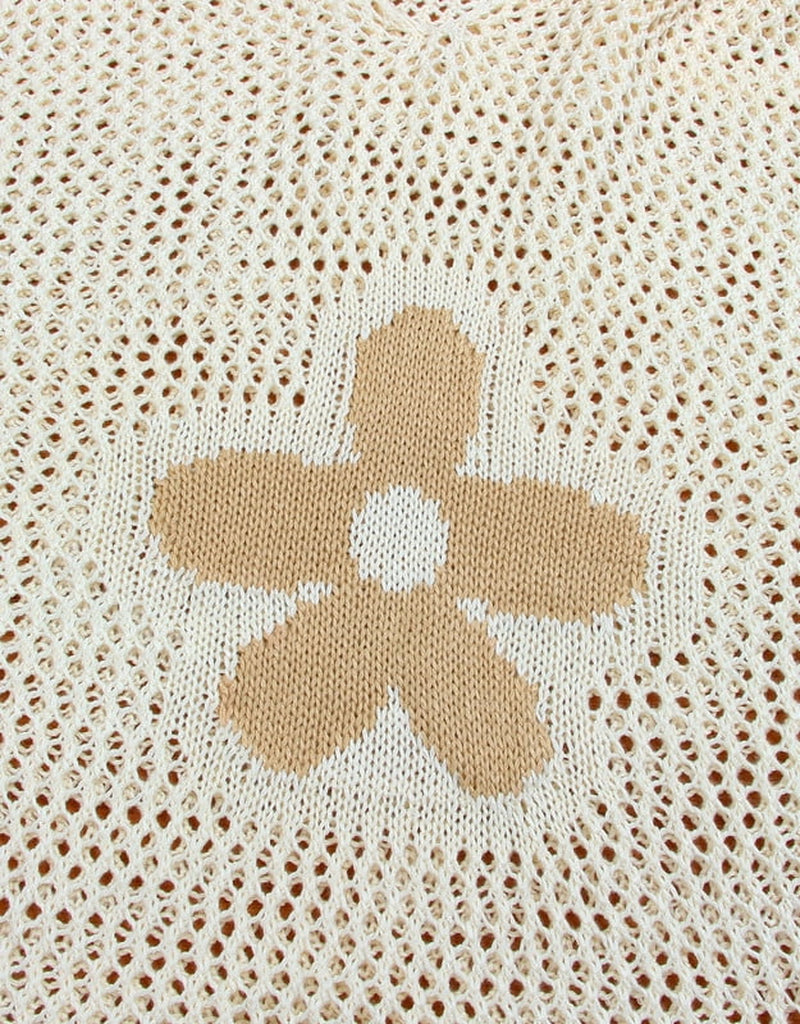 Swimsuit Cover up for Women Cute Floral Crochet Beach Cover up Loose Batwing Sleeve Swim Bathing Suit Cover Ups with Side Split