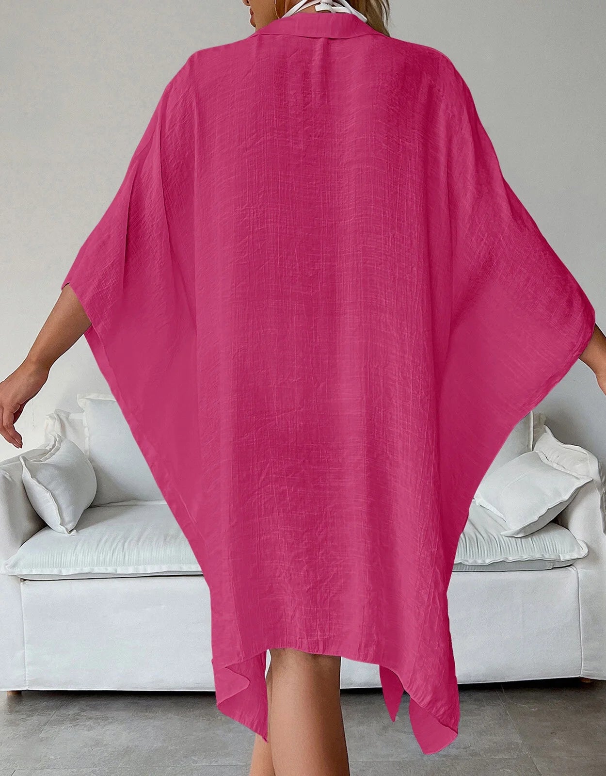 Swimsuit Cover up for Women plus Size Button up Shirts Chiffon Kimono Cardigan Casual Beach Cover Ups