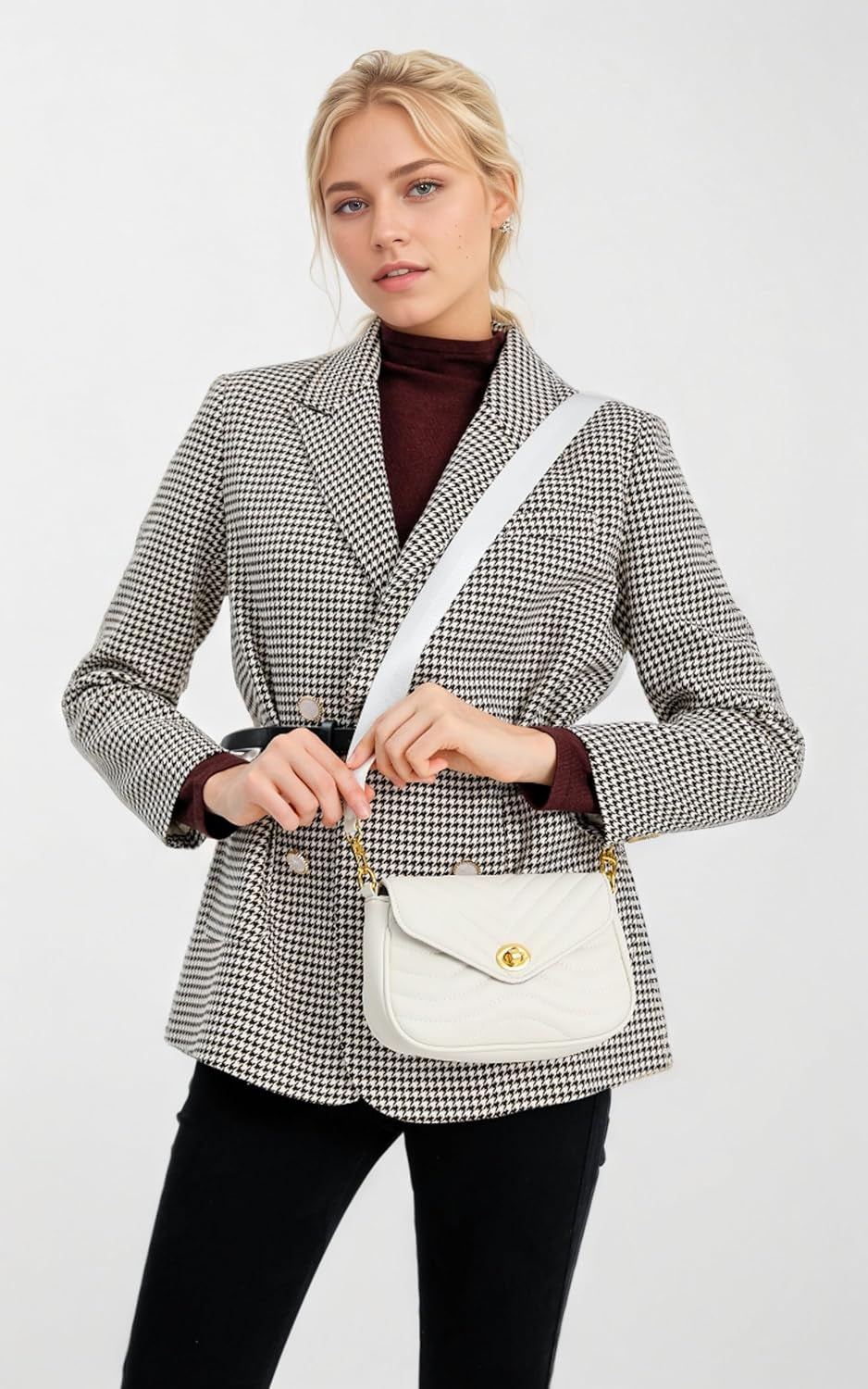 Quilted Crossbody Bags for Women Designer Shoulder Handbags Small Purse