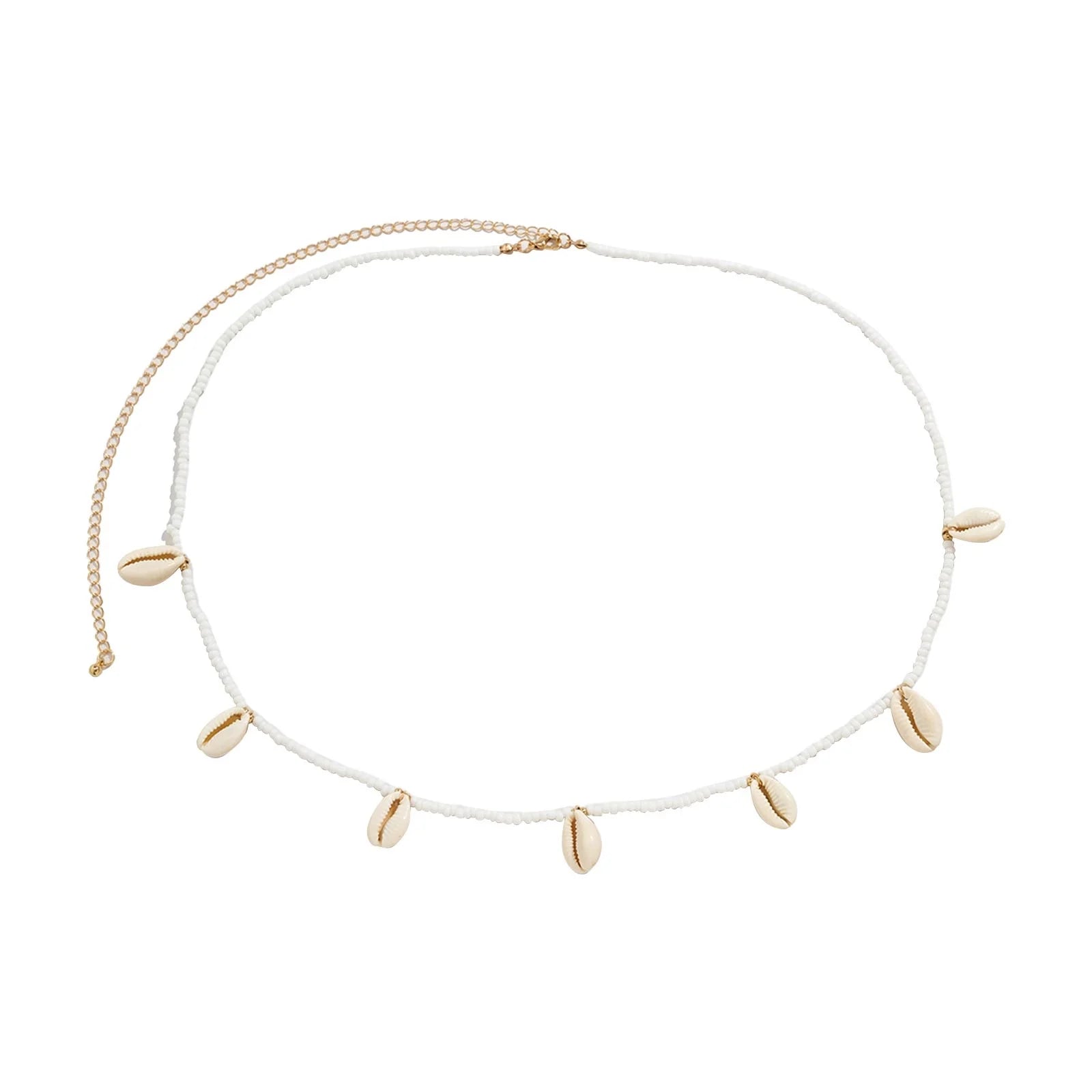 Boho Seashell Waist Beads Beaded Waist Chain Bikini Chain Beaded Body Chain Belly Bead Body Chain Jewelry for Women Beautifully Attractive Women Jewelry Gift Multi Layer Metal Waist Chain Body