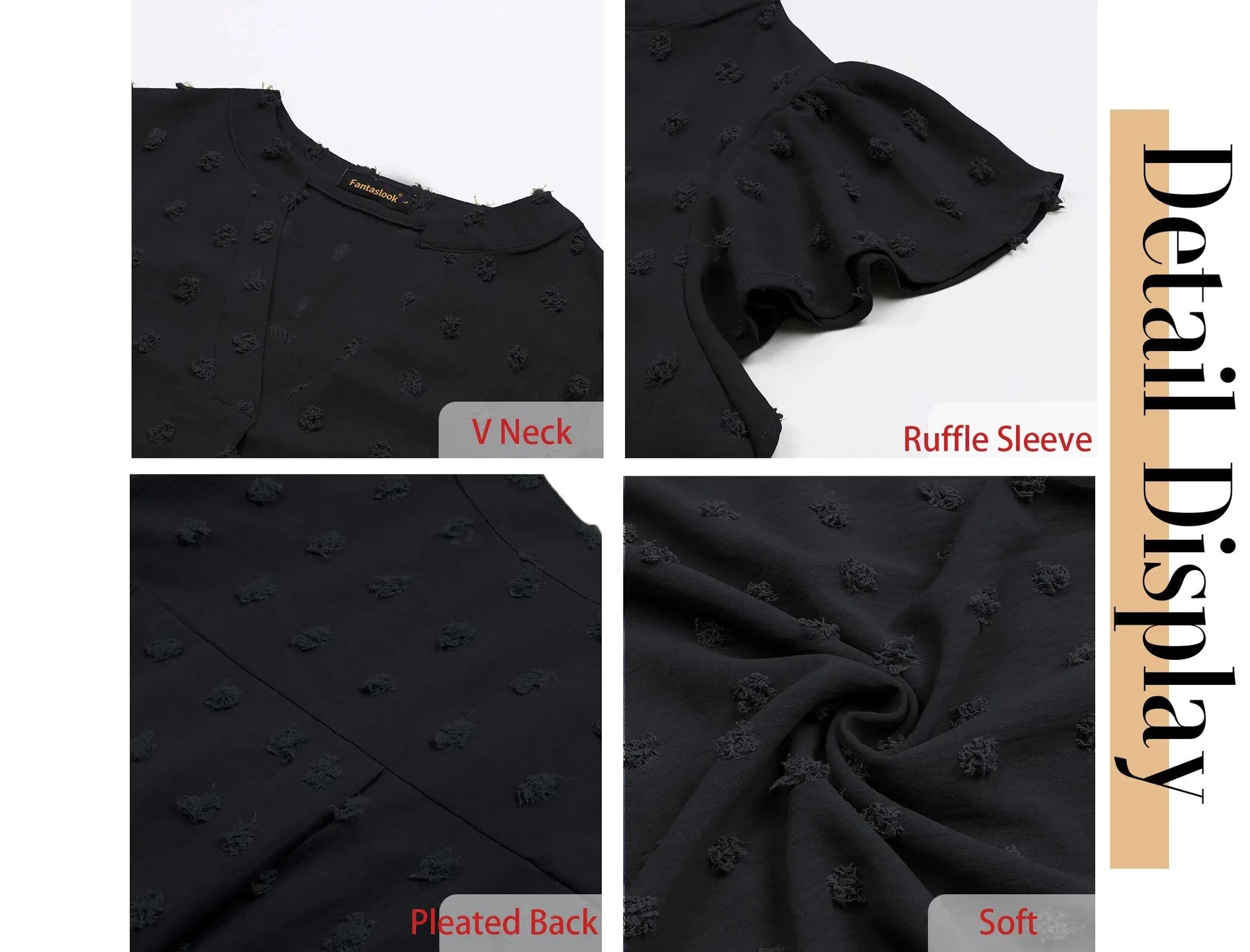 Blouses for Women Dressy V Neck Ruffle Sleeve Summer Tops Casual Flowy Shirts