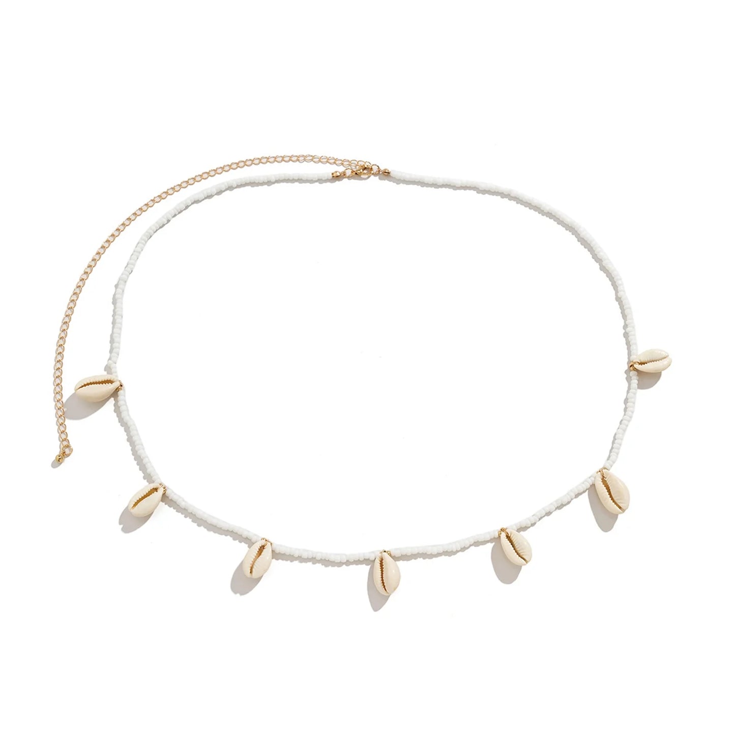 Boho Seashell Waist Beads Beaded Waist Chain Bikini Chain Beaded Body Chain Belly Bead Body Chain Jewelry for Women Beautifully Attractive Women Jewelry Gift Multi Layer Metal Waist Chain Body