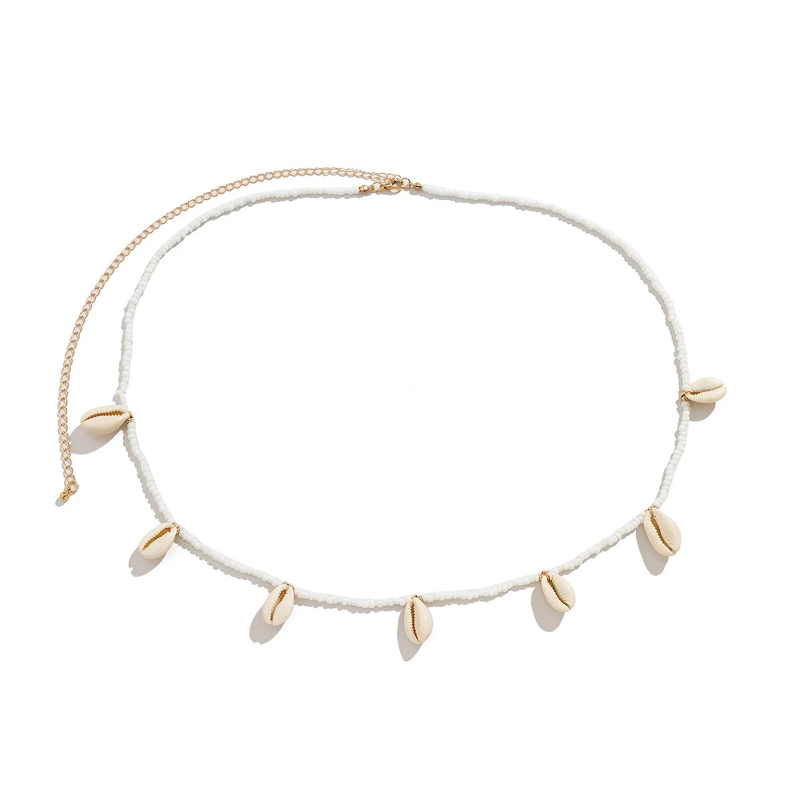 Boho Seashell Waist Beads Beaded Waist Chain Bikini Chain Beaded Body Chain Belly Bead Body Chain Jewelry for Women Beautifully Attractive Women Jewelry Gift Multi Layer Metal Waist Chain Body