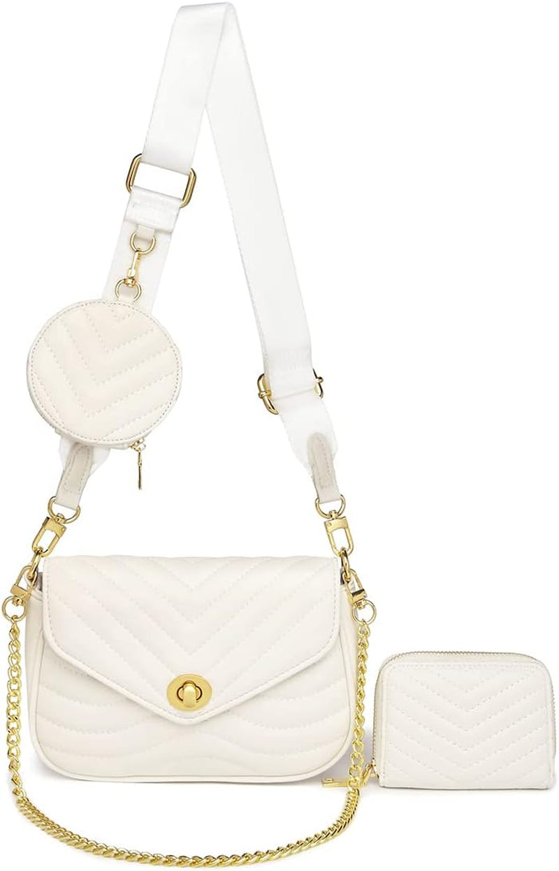 Quilted Crossbody Bags for Women Designer Shoulder Handbags Small Purse